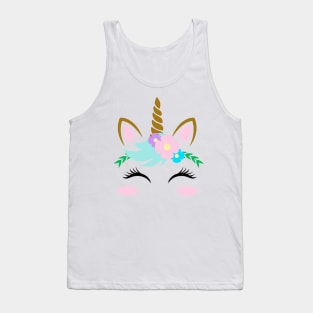 Pretty Little Unicorn Face Tank Top